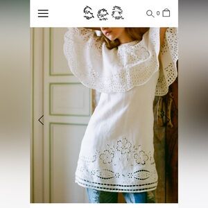NWT Sea NY Women's White Eyelet Lula Dress